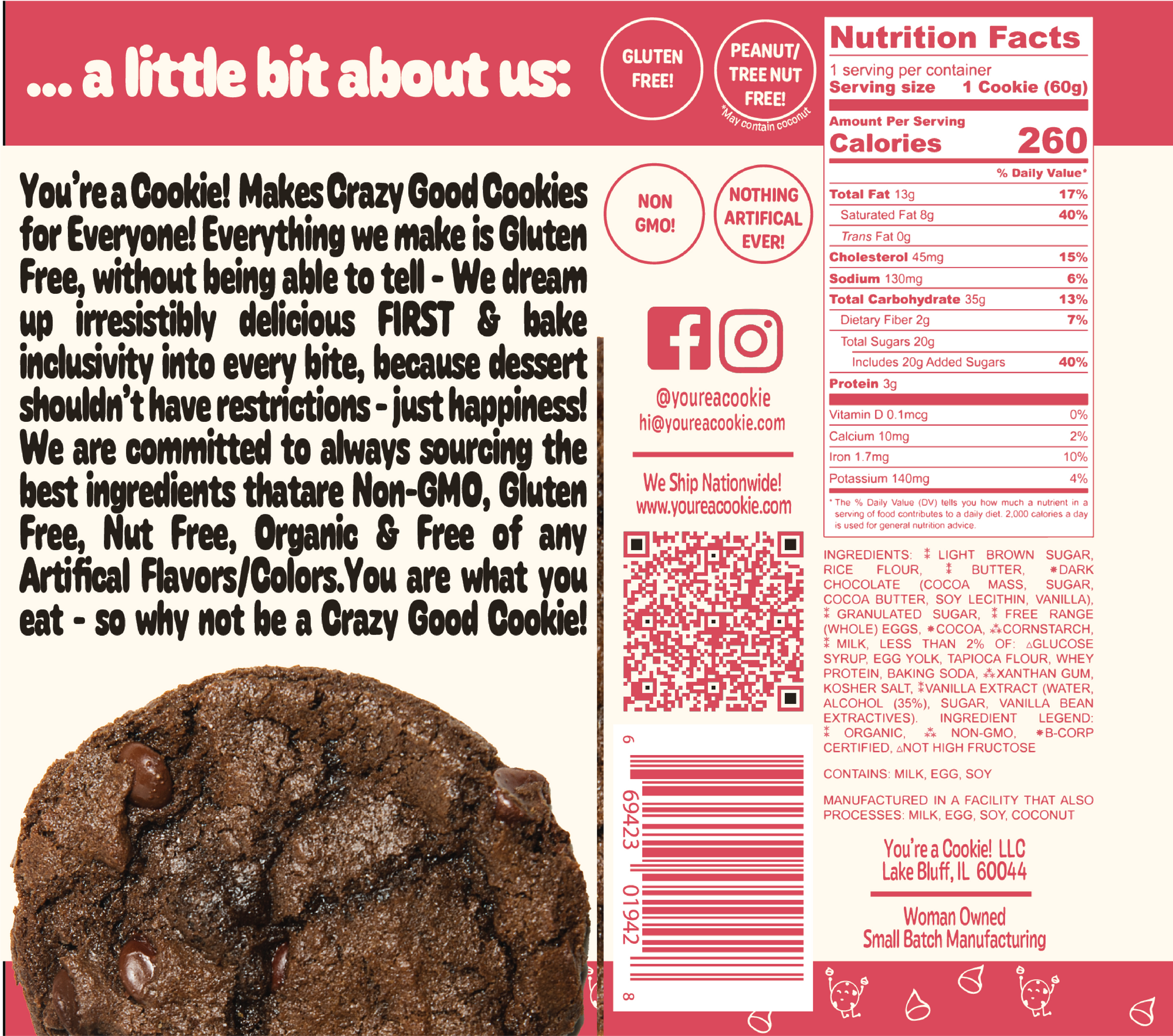 Double Chocolate Chip | Single Cookie