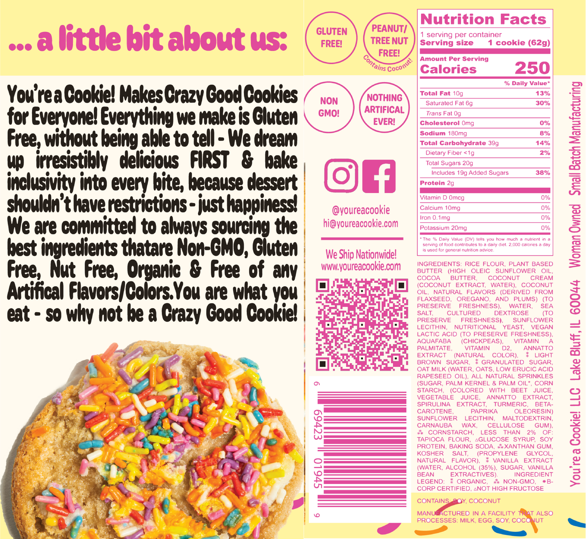 Vegan Sprinkle Birthday Cake Crunch | Full Dozen