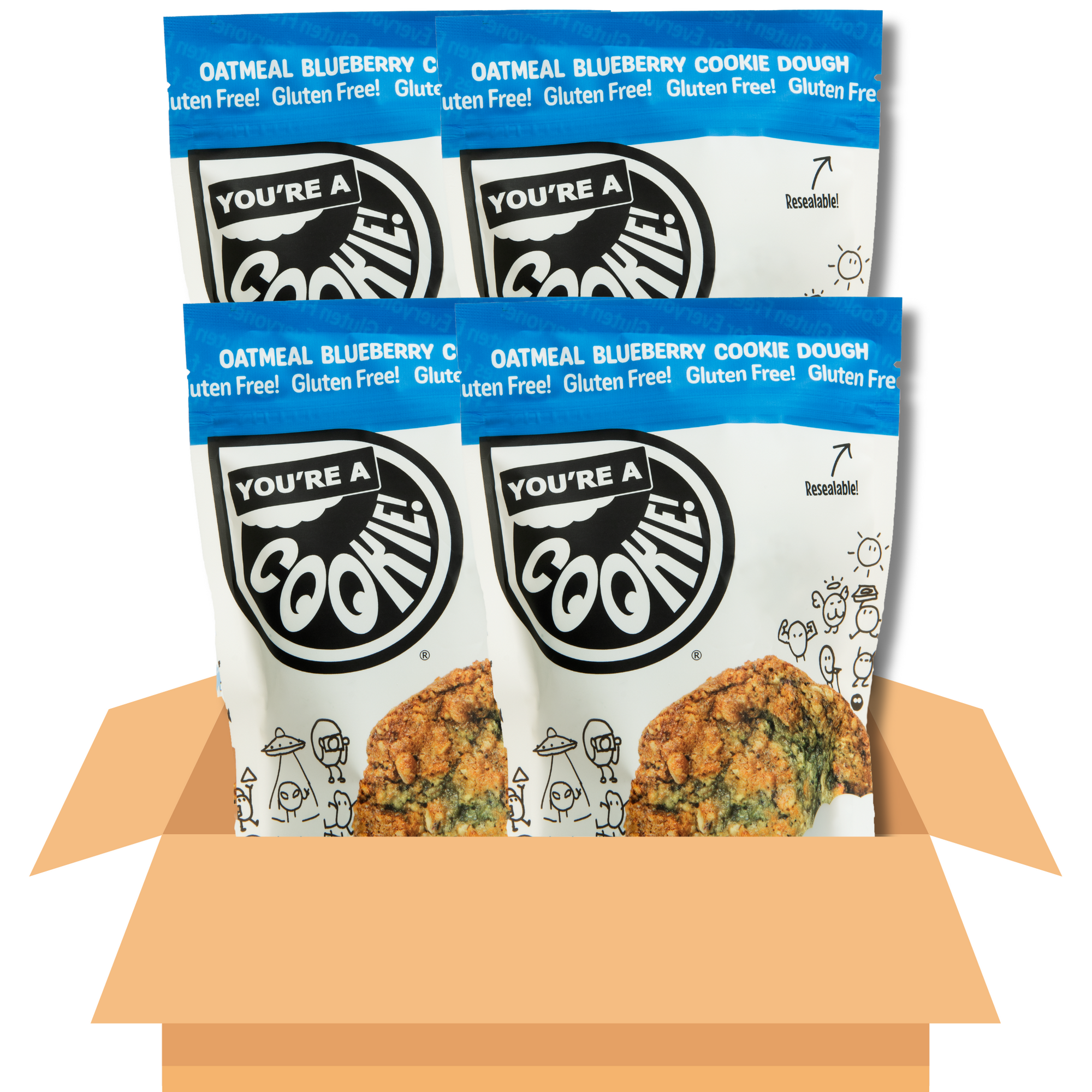 Oatmeal Blueberry | Cookie Dough (4-Pack)