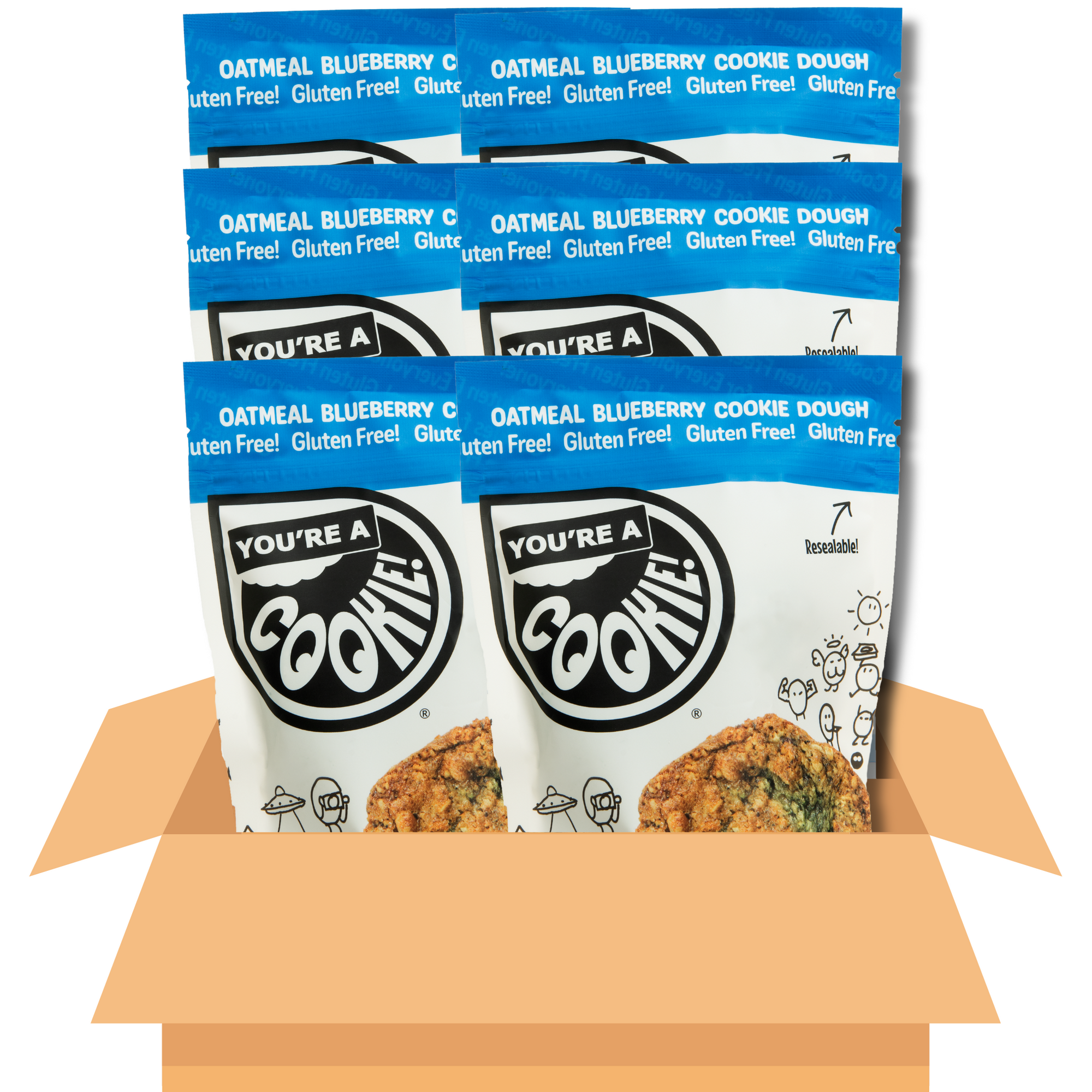 Oatmeal Blueberry | Cookie Dough (6-Pack)