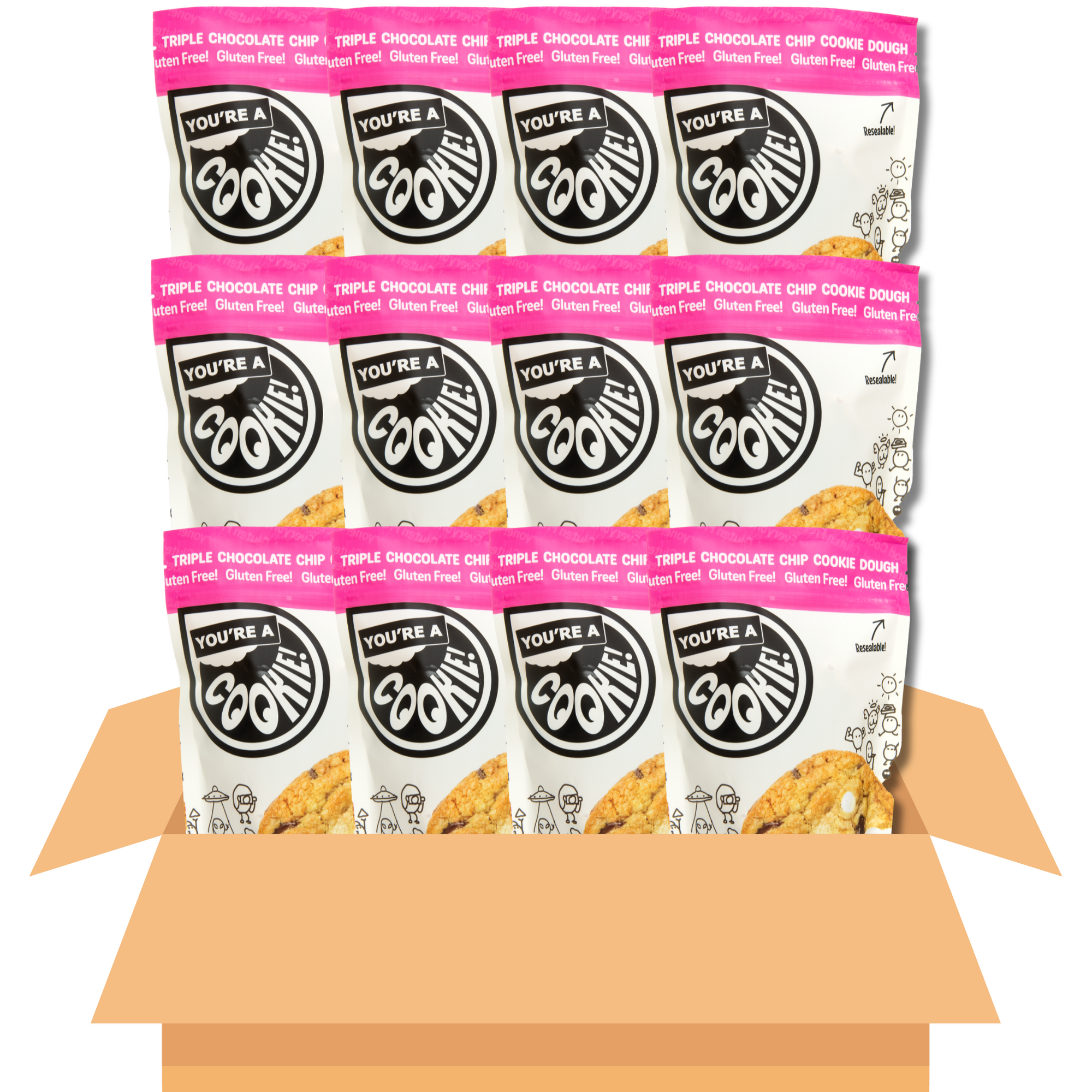 Triple Chocolate Chip | Cookie Dough (12-Pack)