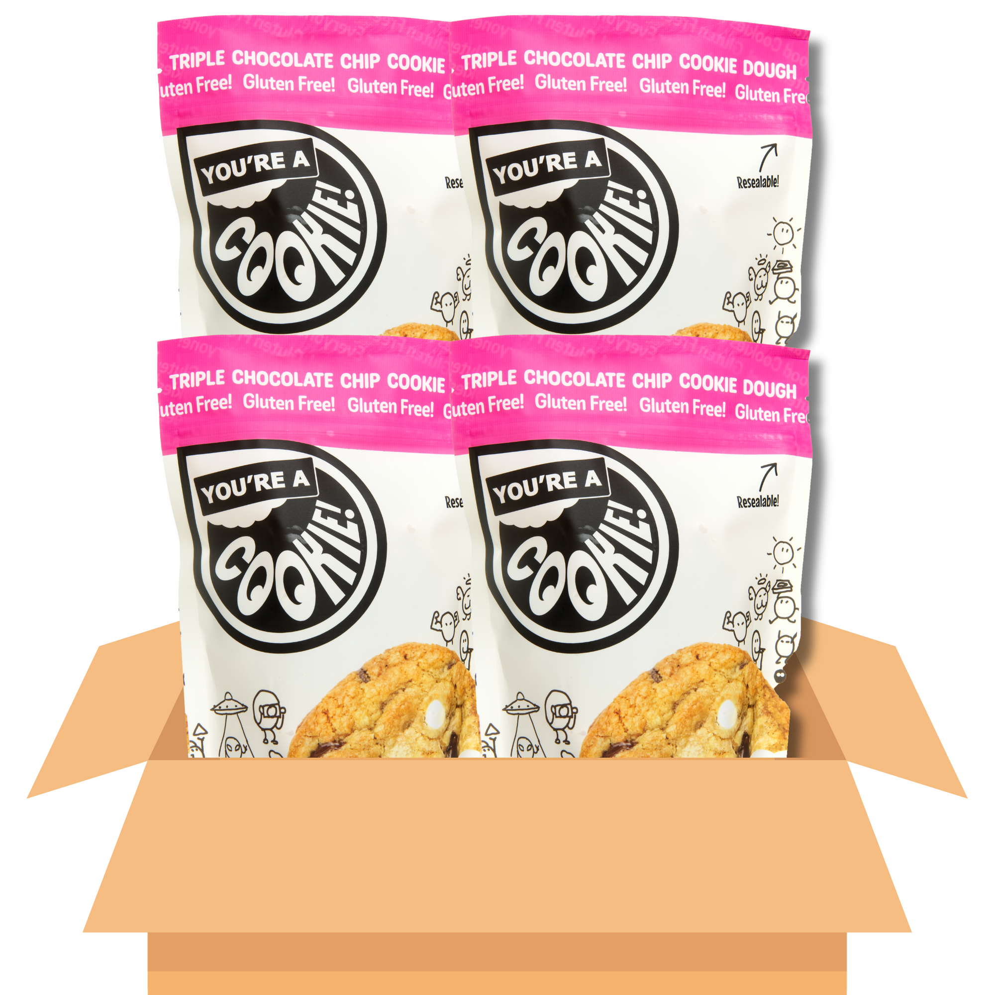 Triple Chocolate Chip | Cookie Dough (4-Pack)
