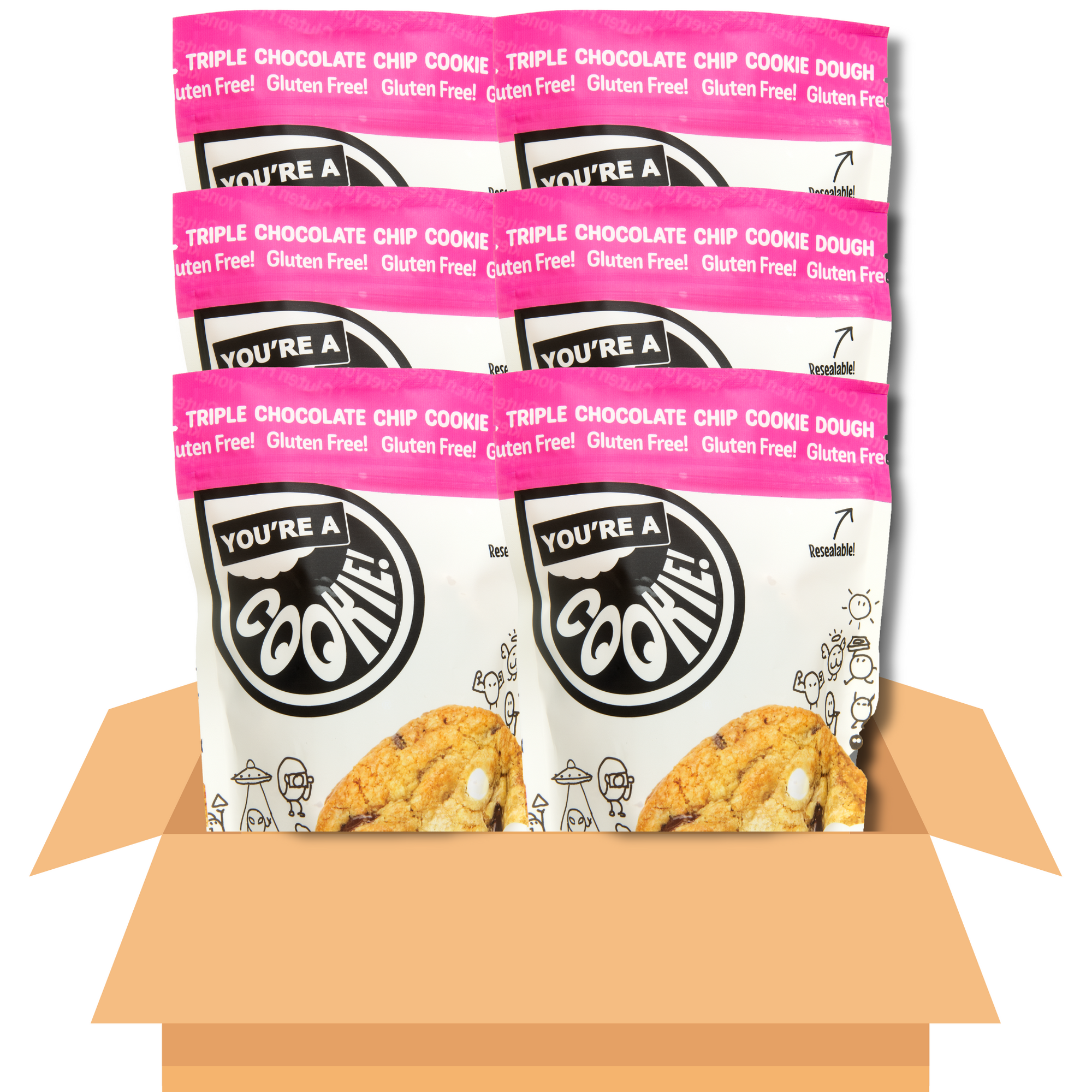 Triple Chocolate Chip | Cookie Dough (6-Pack)