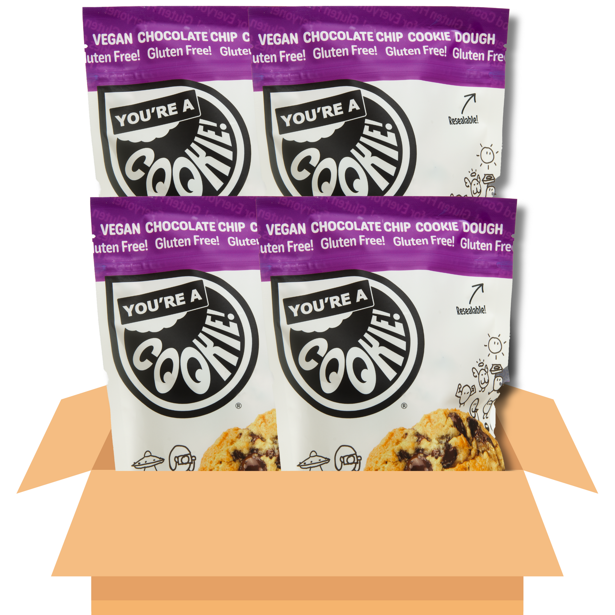 Vegan Chocolate Chip | Cookie Dough (4-Pack)