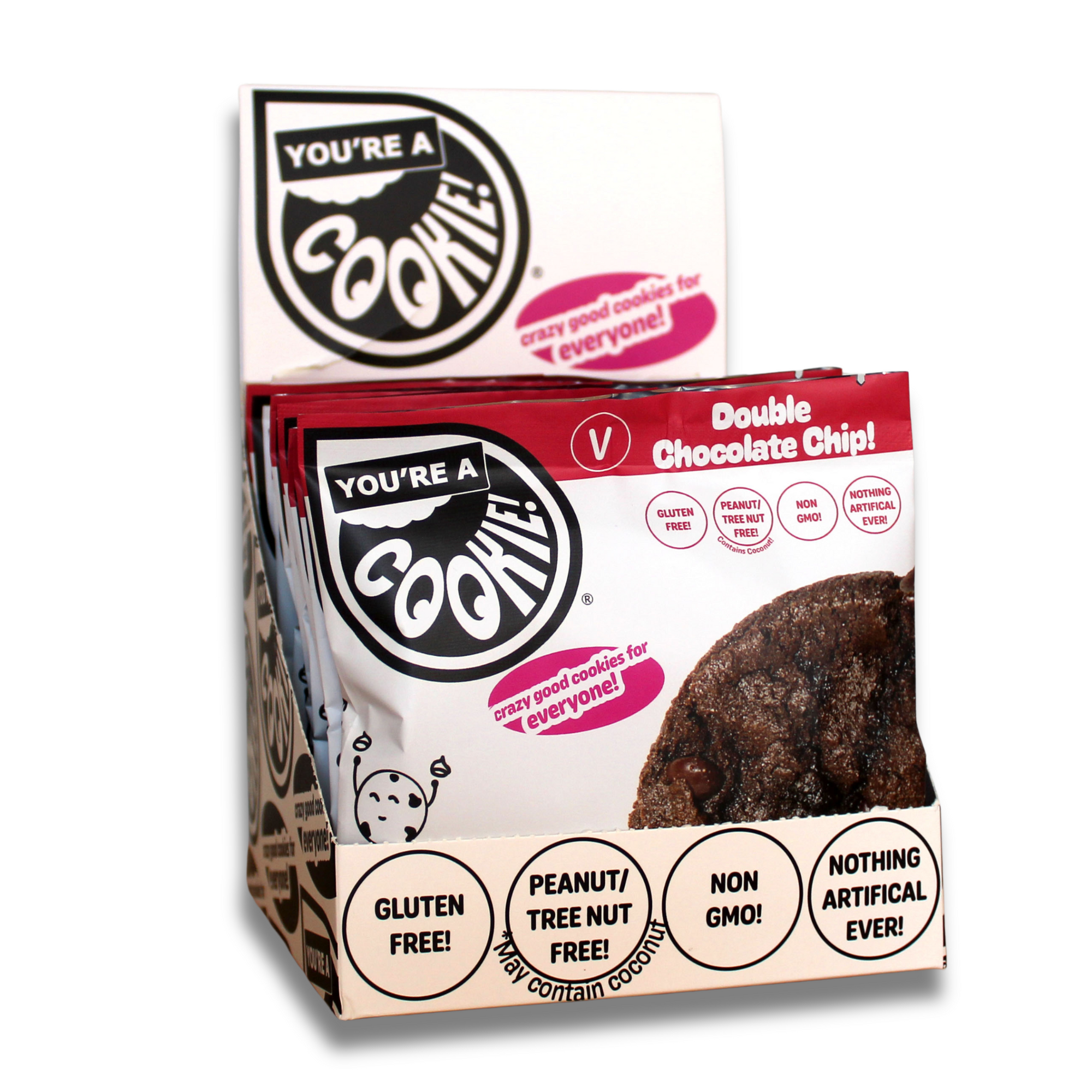 Galletas veganas con doble chispa de chocolate (docena completa)
