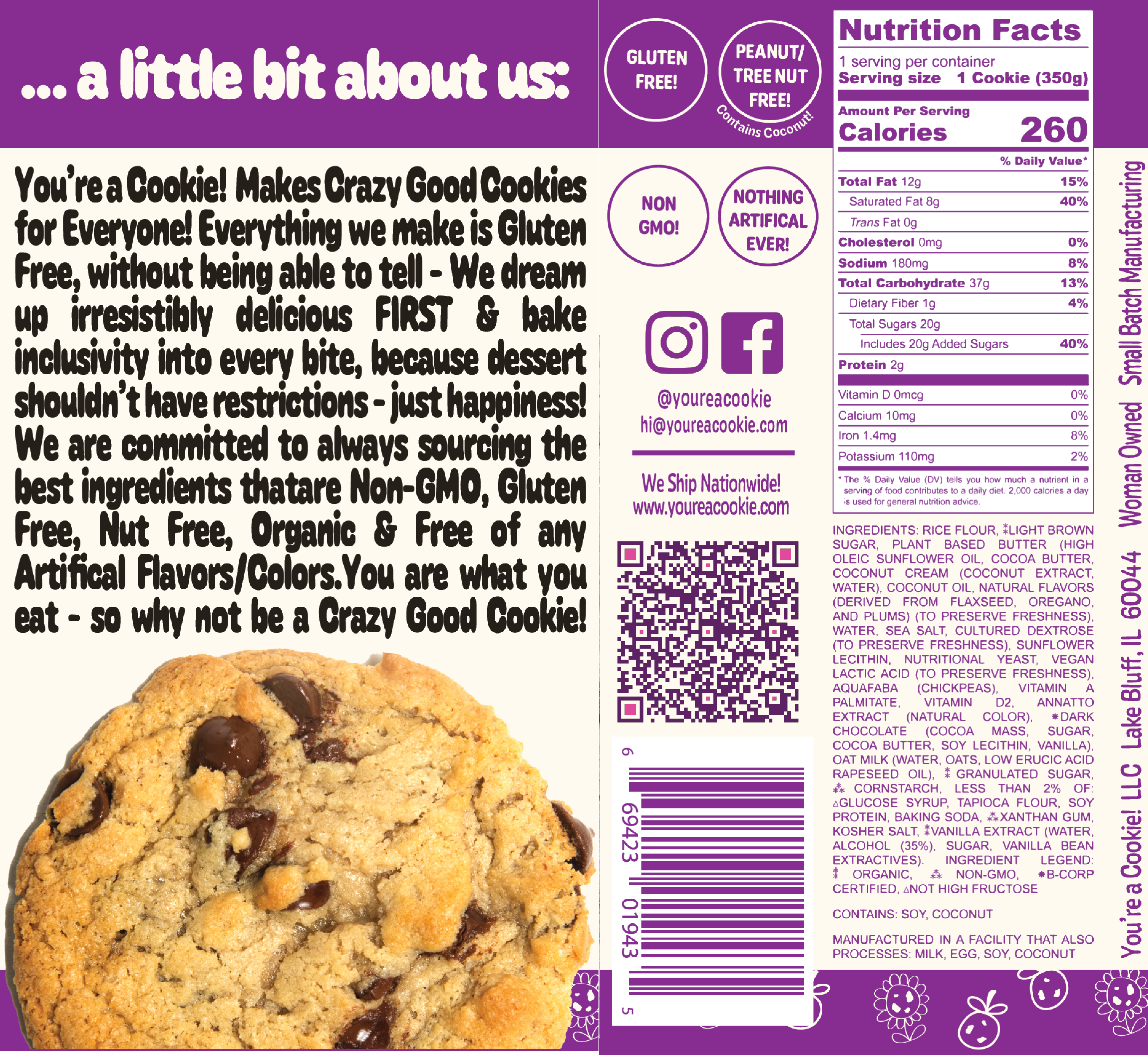 Vegan Chocolate Chip | Full Dozen – You're a Cookie! Vegan Chocolate Chip | Full Dozen – You're a Cookie!