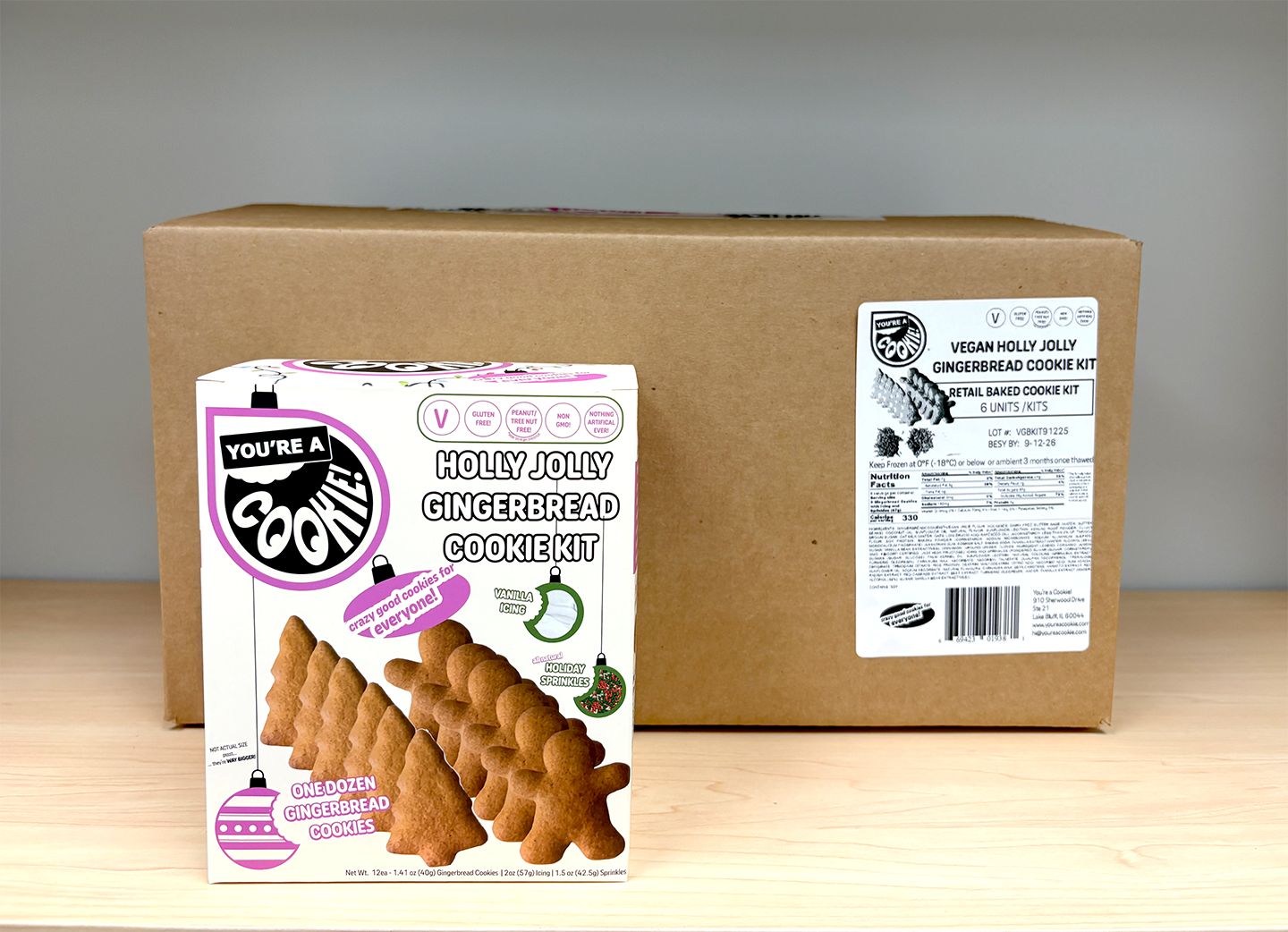 Holly Jolly Gingerbread Cookie Kit | Case Pack - Six (6) Kits