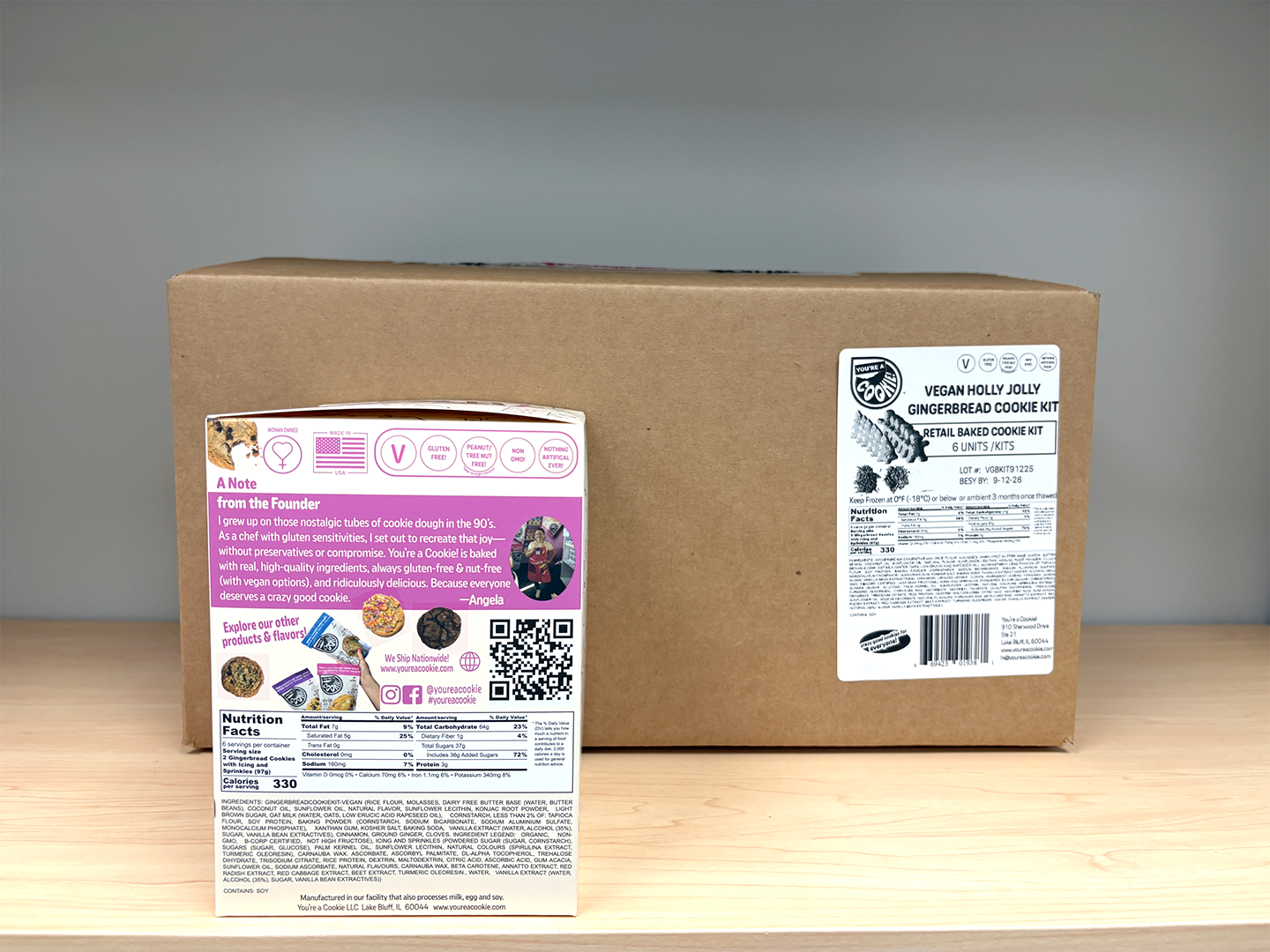 Holly Jolly Gingerbread Cookie Kit | Case Pack - Six (6) Kits