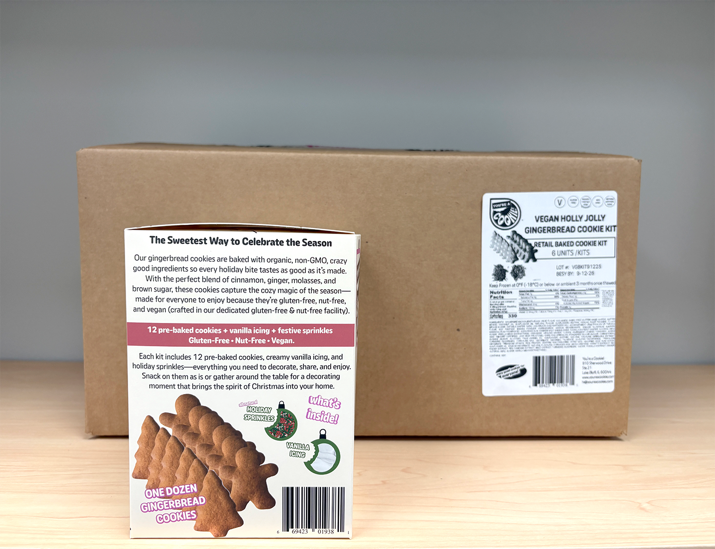 Holly Jolly Gingerbread Cookie Kit | Case Pack - Six (6) Kits